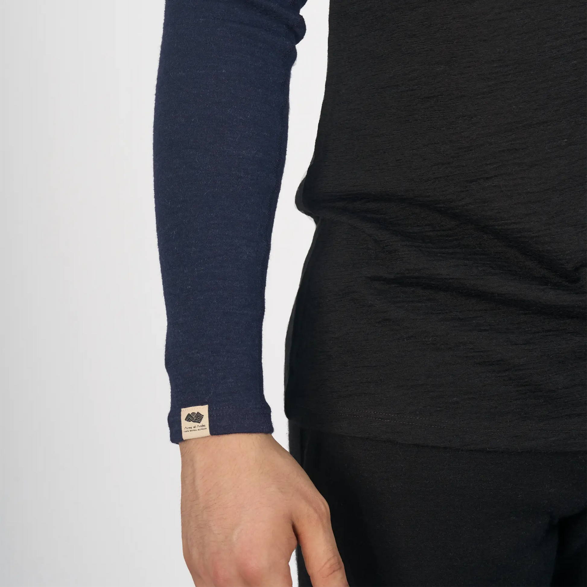 mens moisture wicking sleeve midweight color navy blue