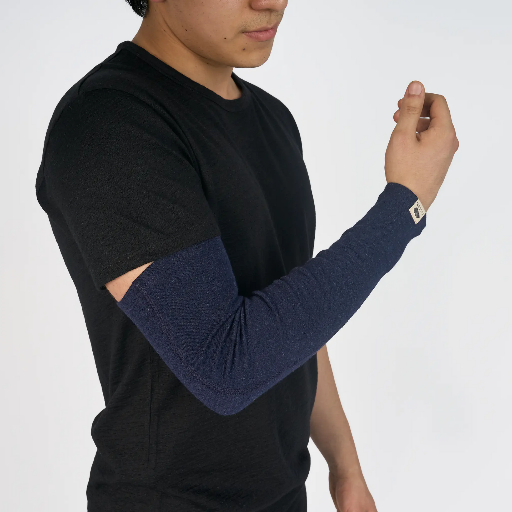 mens wind protection sleeve midweight color navy blue