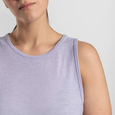womens natural fiber running tank top ultralight color lilac