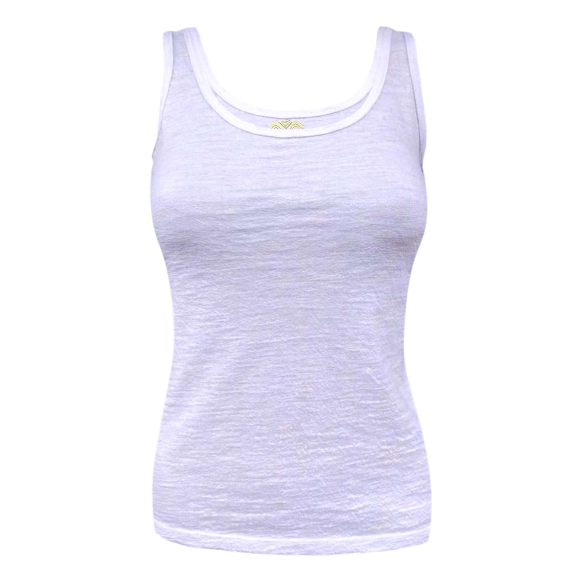alpaca wool tank top in white for women color lilac