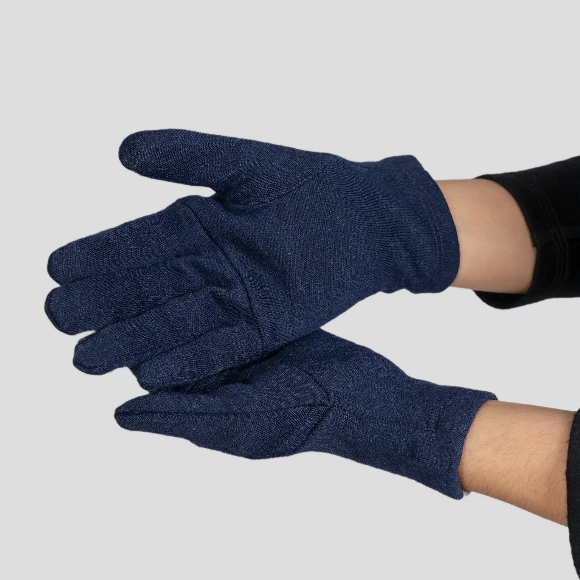glove best wool midweight color navy blue