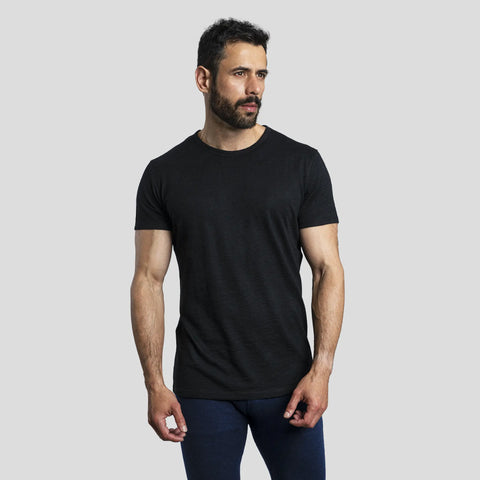 Men's Alpaca Wool T-Shirt: 160 Ultralight Crew Neck