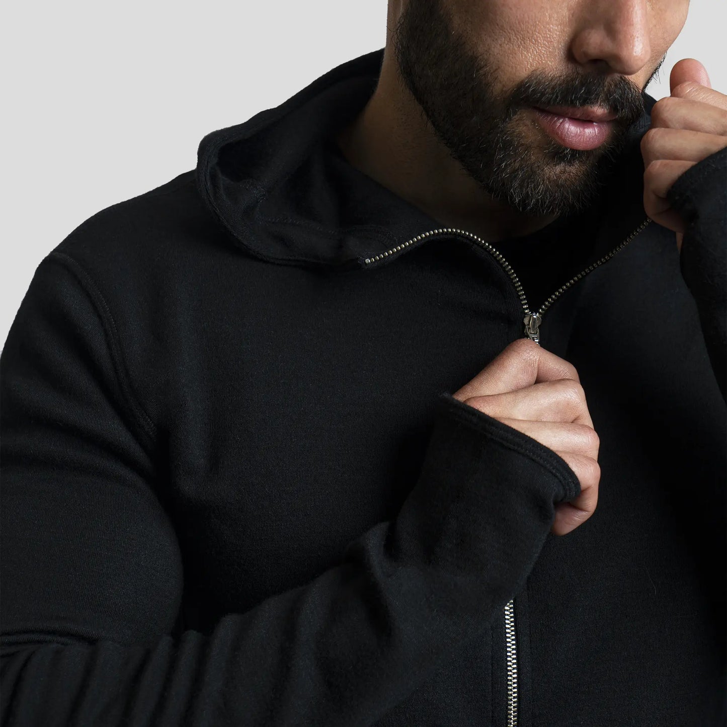 mens greatest hoodie jacket full zip color black