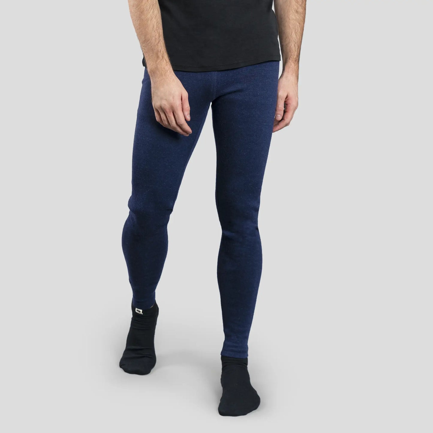 mens outdoor leggings midweight color navy blue