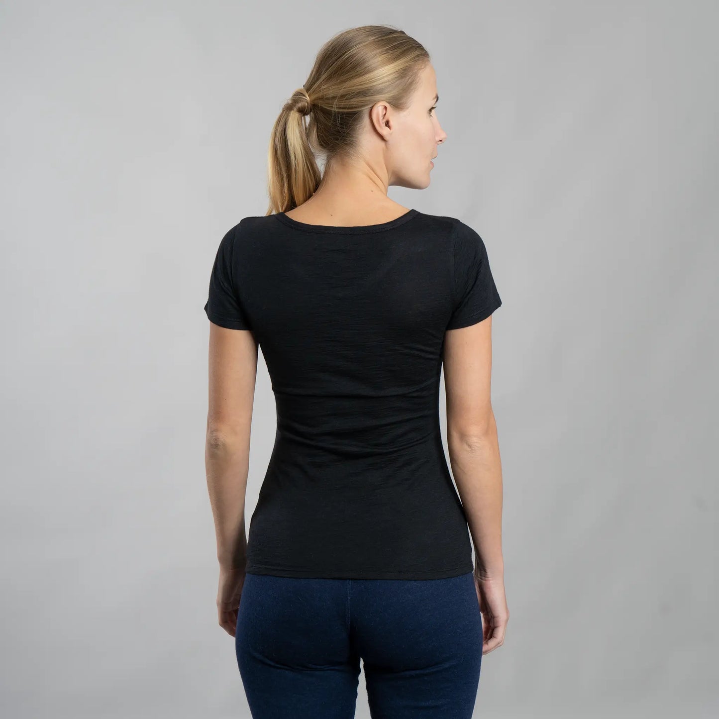  womens ecological vneck tshirt color black